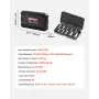 Iple Square Spline Bit Socket Set 10-delt M4-M18 CR-V