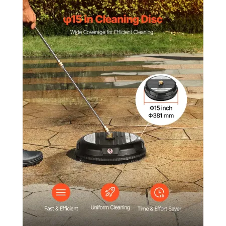 15 "Trykskive Surface Cleaner 3000 Max Psi Plastic 2 Udvidede