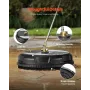 15" Pressure Washer Surface Cleaner, Plastic Pressure Washer Attachments with 4 Wheels, 4000 Max PSI, 1/4 Quick Connector, 2 Spr