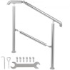 5 Step Railing Stainless Steel Transitional Handrail fit for Level Surface and 1 to 5 Steps Adjustable Stair Railing Indoor