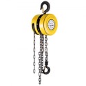 Chain Hoist Chain Block 1 T Capacity 15 FT Lift Steel Construction Yellow