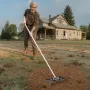 Lawn Leveling Rake, Lawn Leveler with 78 in Handle, 17x10 in Ground Plate, Rust-Resistant Carbon Steel Soil Leveler, 5 Heights A