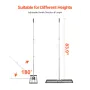 Lawn Leveling Rake, Lawn Leveler with 83.9 in Handle, 36x10 in Ground Plate, Rust-Resistant Carbon Steel Soil Leveler, 3 Heights