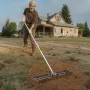 Lawn Leveling Rake, Lawn Leveler with 83.9 in Handle, 36x10 in Ground Plate, Rust-Resistant Carbon Steel Soil Leveler, 3 Heights