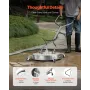 24 "Trykskive Surface Cleaner 4 Wheels Dual Handle 4000 Max Psi