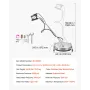 24 "Trykskive Surface Cleaner 4 Wheels Dual Handle 4000 Max Psi