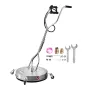 24 "Trykskive Surface Cleaner 4 Wheels Dual Handle 4000 Max Psi