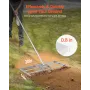 Lawn Leveling Rake, Lawn Leveler with 83.9 in Handle, 48x10 in Ground Plate, Rust-Resistant Carbon Steel Soil Leveler, 2 Heights