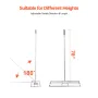 Lawn Leveling Rake, Lawn Leveler with 83.9 in Handle, 48x10 in Ground Plate, Rust-Resistant Carbon Steel Soil Leveler, 2 Heights