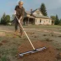 Lawn Leveling Rake, Lawn Leveler with 83.9 in Adjustable Handle, 48x10 in Ground Plate, Heavy Duty & Rust-Resistant Metal Soil L