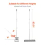 Lawn Leveling Rake, Lawn Leveler with 83.9 in Handle, 30x10 in Ground Plate, Rust-Resistant Carbon Steel Soil Leveler, 3 Heights