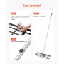 Lawn Leveling Rake, Lawn Leveler with 83.9 in Handle, 30x10 in Ground Plate, Rust-Resistant Carbon Steel Soil Leveler, 3 Heights