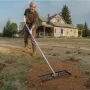 10x30in græsplæne nivellering rake 83.9 i justerbart håndtag