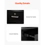 Reception Desk, 55.12 x 31.50 x 47.24 in L-Shaped Front Counter Table, Office Reception Counter with Drawer Keyboard Tray and St