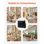 Reception Desk, 55.12 x 31.50 x 47.24 in L-Shaped Front Counter Table, Office Reception Counter with Drawer Keyboard Tray and St