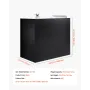 Reception Desk, 55.12 x 31.50 x 47.24 in L-Shaped Front Counter Table, Office Reception Counter with Drawer Keyboard Tray and St