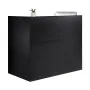 Reception Desk, 55.12 x 31.50 x 47.24 in L-Shaped Front Counter Table, Office Reception Counter with Drawer Keyboard Tray and St