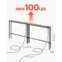 Narrow Console Sofa Table, 2 Pieces Behind Couch Table with Power Outlets, 1-Tier Long Entryway Table, Narrow Sofa Table with Me