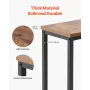 Narrow Console Sofa Table, 2 Pieces Behind Couch Table with Power Outlets, 1-Tier Long Entryway Table, Narrow Sofa Table with Me