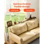 Narrow Console Sofa Table, 2 Pieces Behind Couch Table with Power Outlets, 1-Tier Long Entryway Table, Narrow Sofa Table with Me