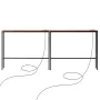 Narrow Console Sofa Table, 2 Pieces Behind Couch Table with Power Outlets, 1-Tier Long Entryway Table, Narrow Sofa Table with Me