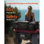 ATV Rear Storage Bag, 50L ATV Rear Cargo Bag with Sponge Seat Cushion & Bottle Holder, 600D Oxford Cloth Rear Seat Gear Bag Fit 