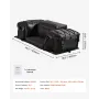 ATV Rear Storage Bag, 50L ATV Rear Cargo Bag with Sponge Seat Cushion & Bottle Holder, 600D Oxford Cloth Rear Seat Gear Bag Fit 