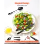 48-Piece Black Silverware Set with Steak Knives, Food-Grade Stainless Steel Flatware Utensils for 8, Mirror Finished Cutlery Set