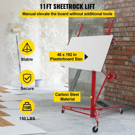 Gips rullende løfterpanel, 11ft Sheetrock Lift gipsvægsløft