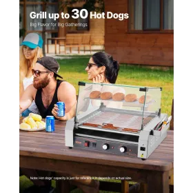 ELEKTRISK 30 HOT Dog 11 Roller Commercial Grill Cooker Machine 2200W