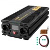 Ren sinusbølgeinverter 2500W Power Inverter DC 12V AC 230V, bilinverter USB Port LCD Display Remote Controller, Safety
