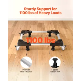 Fridge Stand Mobile Base 1100 lb 27.5-35.4 Inch Adjustable Furniture Dolly