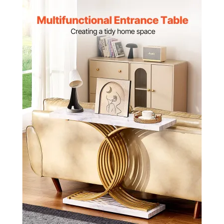 Narrow Console Sofa Table, 39.4 inches Behind Couch Table, 1-Tier Long Entryway Table and Skinny Hallway Table, Narrow Sofa Tabl