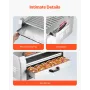 Hot Dog Roller, 30 Hot Dog 11 Rollers, Stainless Steel Sausage Grill Cooker, 2400W Hot Dog Machine with Bun Warmer, Cover, 3 Tem