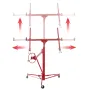 Drywall Rolling Lifter Panel, 335.3 cm Sheetrock Lift Drywall Lift, 68 kg Weight Capacity Panel Hoist Jack Tool, Steel Material 