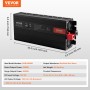 Modified Sine Wave Power Inverter 3000W DC12V to AC230V LCD Display CE FCC