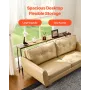 Narrow Console Sofa Table, 70.9” Behind Couch Table with Power Outlets, 1-Tier Long Entryway Table, Narrow Sofa Table with Metal
