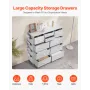 10 Drawer Dresser, Fabric Drawer Dresser with Fabric Bins, Closet Storage Drawers with Easy Pull Handle and Sturdy Steel Frame, 
