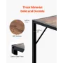 Narrow Console Sofa Table, 41.7” Behind Couch Table with Power Outlets, 2-Tier Long Entryway Table, Narrow Sofa Table with Metal