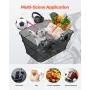 Rear Bike Basket, Wire Mesh Bicycle Basket with Cargo Net & Waterproof Cover, Durable Metal Bike Back Basket, Fits Most Rear Bik