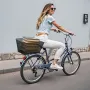 Bagcykelkurv Wire Mesh Bicycle Basket With Cargo Net vandtæt