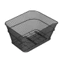 Rear Bike Basket, Wire Mesh Bicycle Basket with Cargo Net & Waterproof Cover, Durable Metal Bike Back Basket, Fits Most Rear Bik