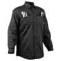 Flame-Resistant Welding Jacket - M Size, 7oz. FR Cotton Welding Jacket, Machine Washable Heat-Resistant Safety Jacket with Colla