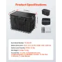 Rear Bike Basket, Folding Wire Bicycle Basket with Cargo Net, Removable Liner Bag & Waterproof Cover, Quick Release Design Bike 