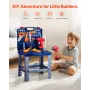 Kids Workbench 56 PCS -værktøjsbænk med realistiske værktøjer
