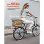 Bagcykelkurv Metaltråd cykelkurv reflekterende baglygter dækning