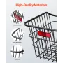 Rear Bike Basket, Metal Wire Bicycle Basket with Reflective Tail Light & Waterproof Cover, Durable Bike Back Basket, Fits to Mos
