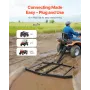 Drag Harrow, 72" Width Tow Behind Drag Harrow, Q235 Steel Driveway Grader with Pin-Style Hitch, Driveway Tractor Gravel Level Dr