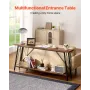 Narrow Console Sofa Table, 70.9 inches Behind Couch Table, 2-Tier Long Entryway Table and Skinny Hallway Table, Narrow Sofa Tabl