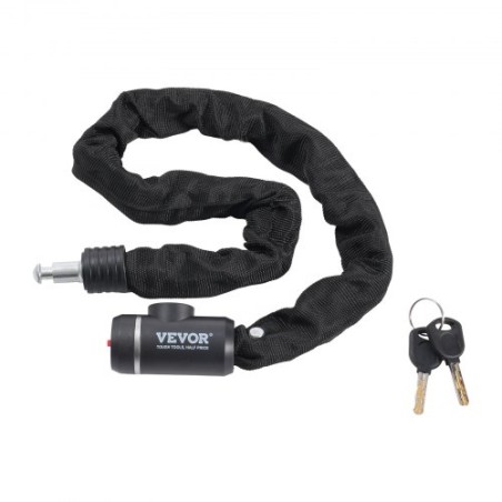 Bike Chain Lock 2.79 Ft Combination Bicycle Chain Lock with 2 Keys 8mm